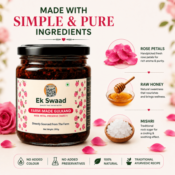 Natural and authentic gulkand