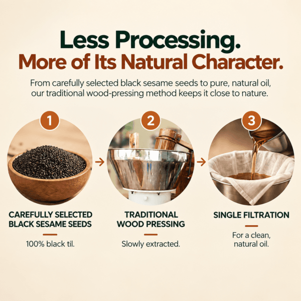 how to make cold pressed black sesame oil