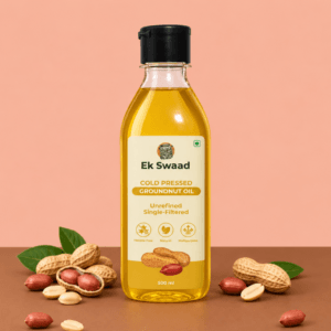 Wood pressed groundnut oil