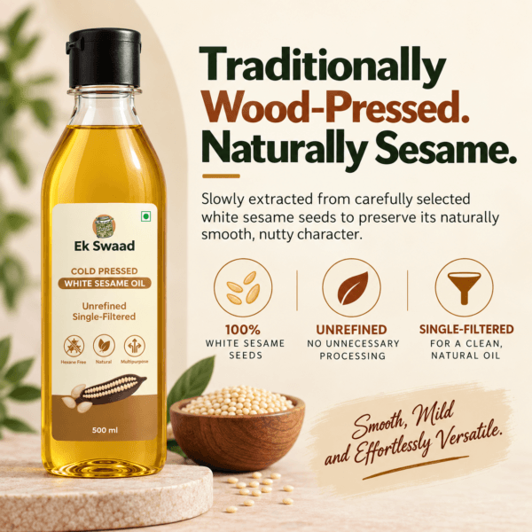 Cold pressed White sesame oil